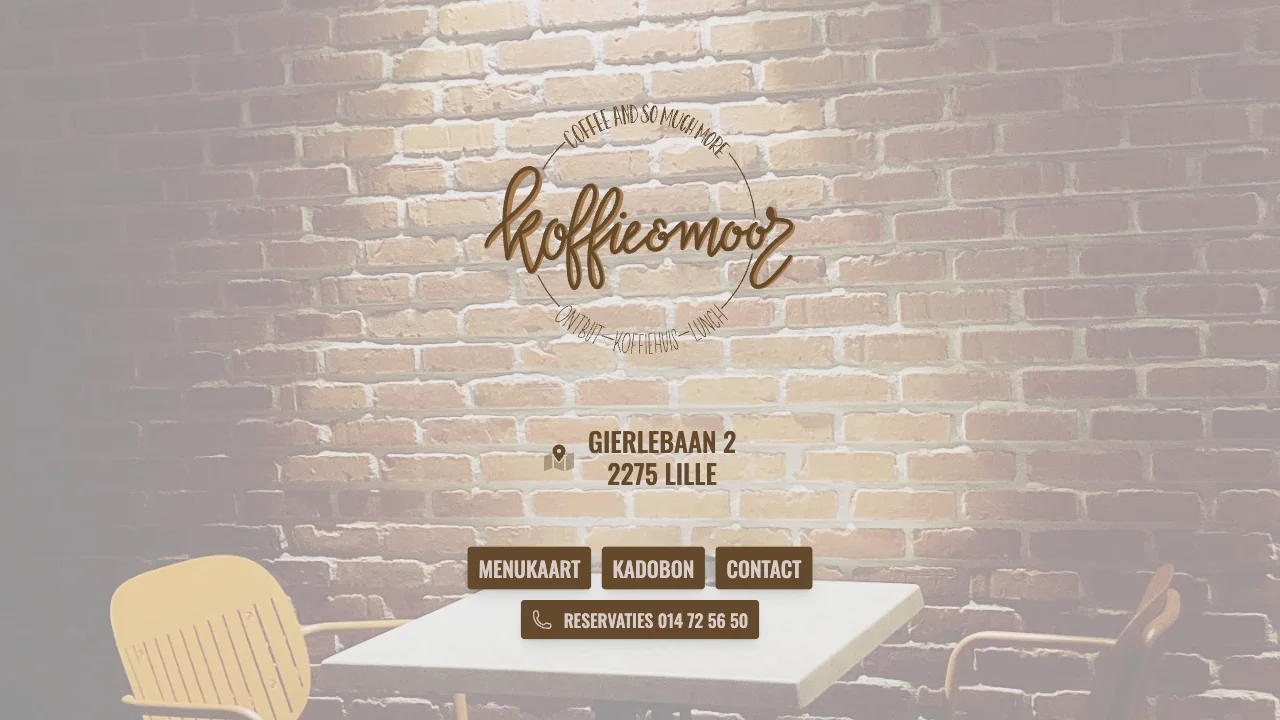 Screenshot of the Koffie & Moor website